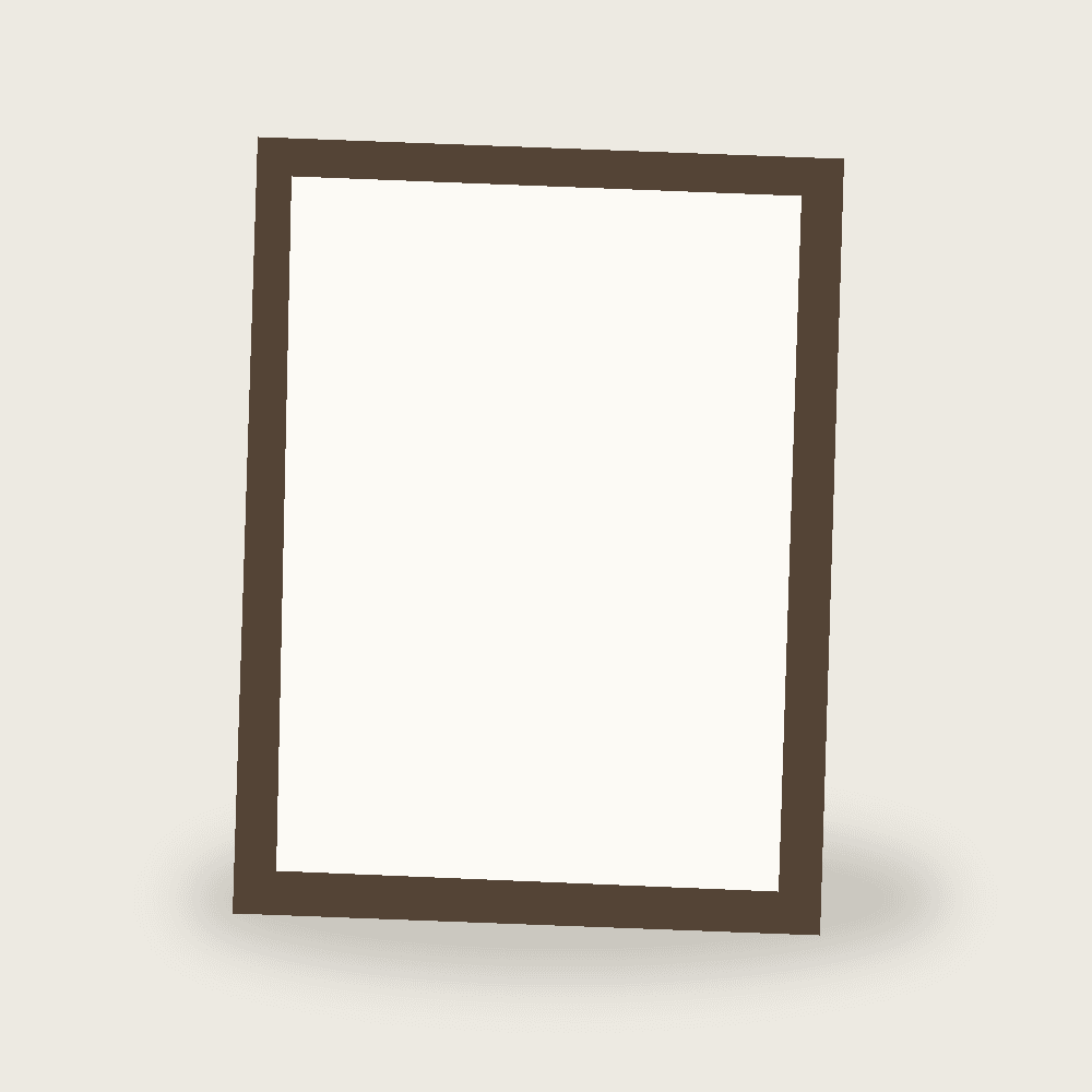 Original framed print illustration before artwork is applied