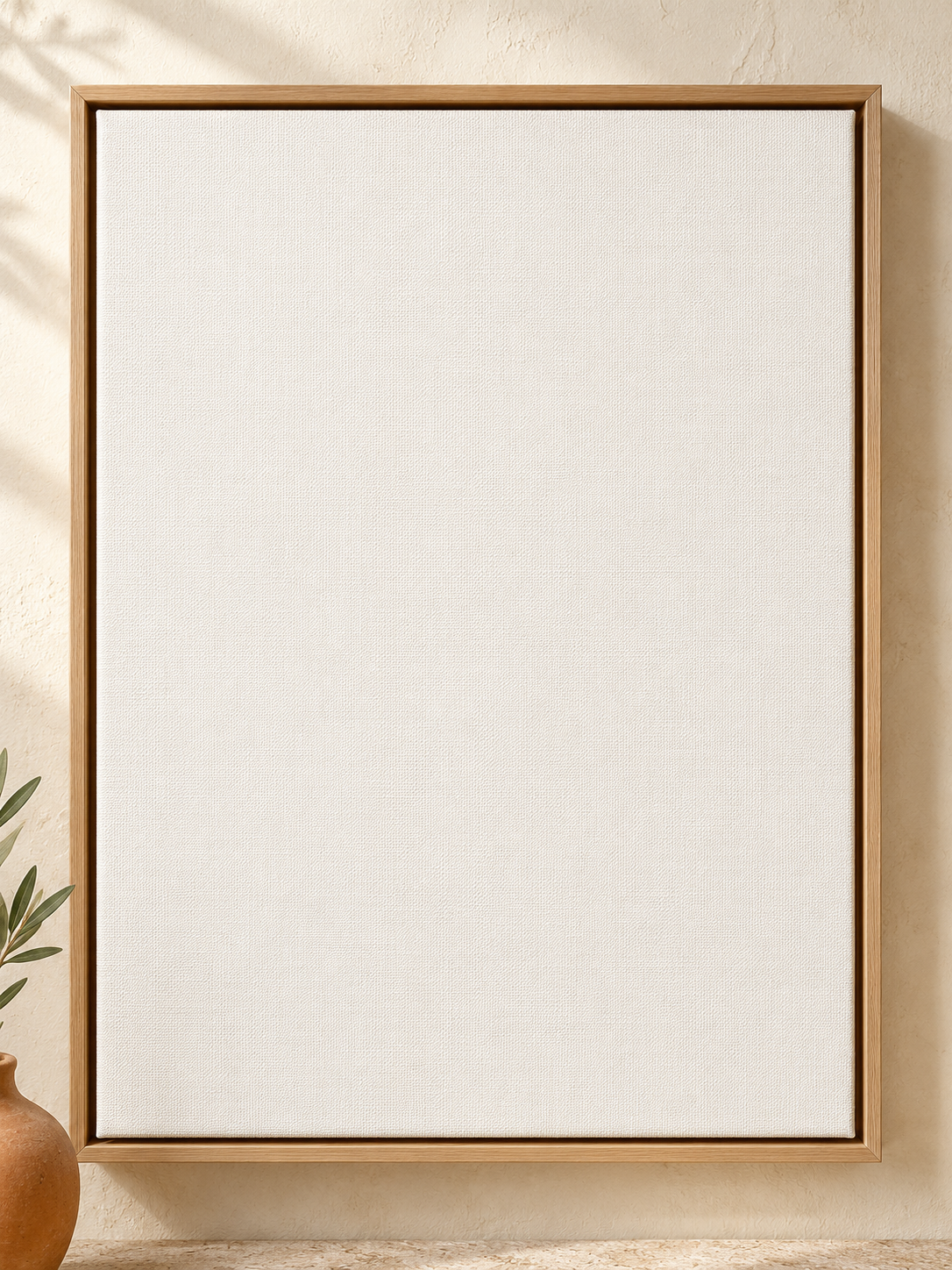 Colorful design on Framed Canvas 3:4 portrait - Sunlit Plaster, Sunlit Plaster