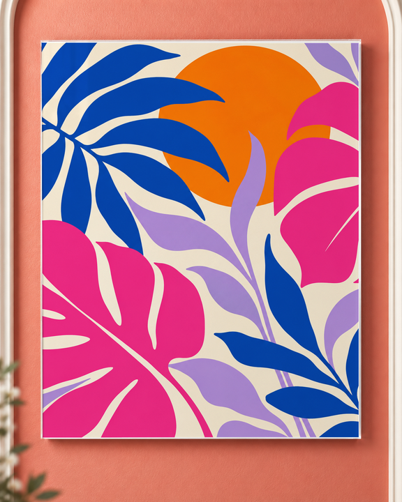 Colorful design on Acrylic Print 4:5 portrait - Coral Niche, Coral Niche