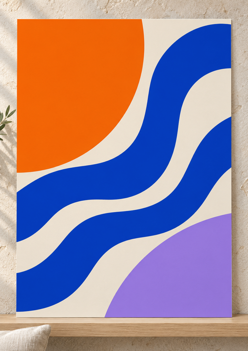 Colorful design on Matte Poster ISO A portrait - Stone Reading Nook, Stone Reading Nook