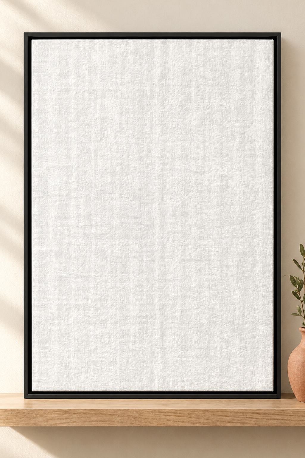 Colorful design on Framed Canvas 2:3 portrait - Sunny Shelf, Sunny Shelf