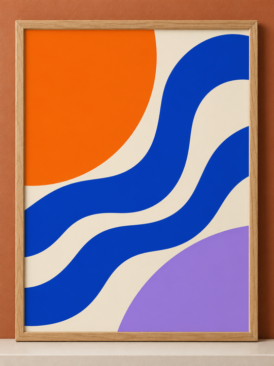 Colorful design on Framed Poster 3:4 portrait - Orange Gallery, Orange Gallery
