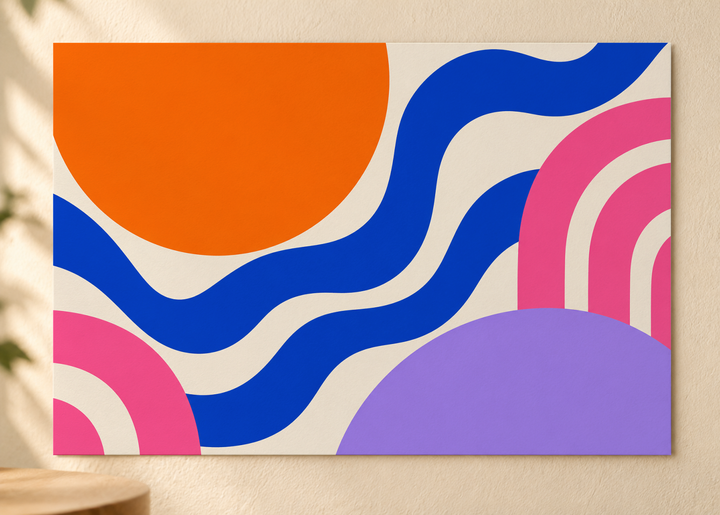 Colorful design on Matte Poster 3:2 landscape - Bright Cafe Wall, Bright Cafe Wall