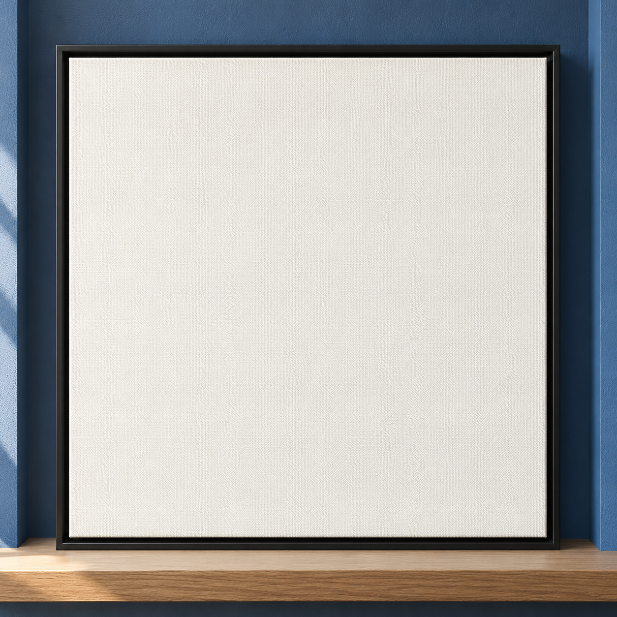 Colorful design on Framed Canvas 1:1 square - Cobalt Alcove, Cobalt Alcove