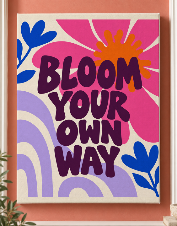 Colorful design on Stretched Canvas 3:4 portrait - Coral Niche, Coral Niche