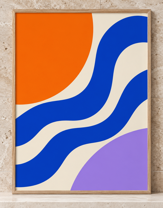 Colorful design on Framed Poster 3:4 portrait - Travertine Gallery, Travertine Gallery