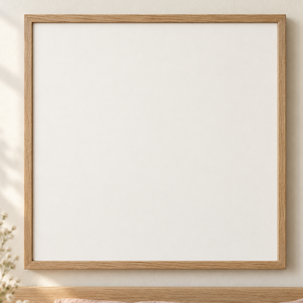 Colorful design on Framed Poster 1:1 square - Quiet Bedroom, Quiet Bedroom