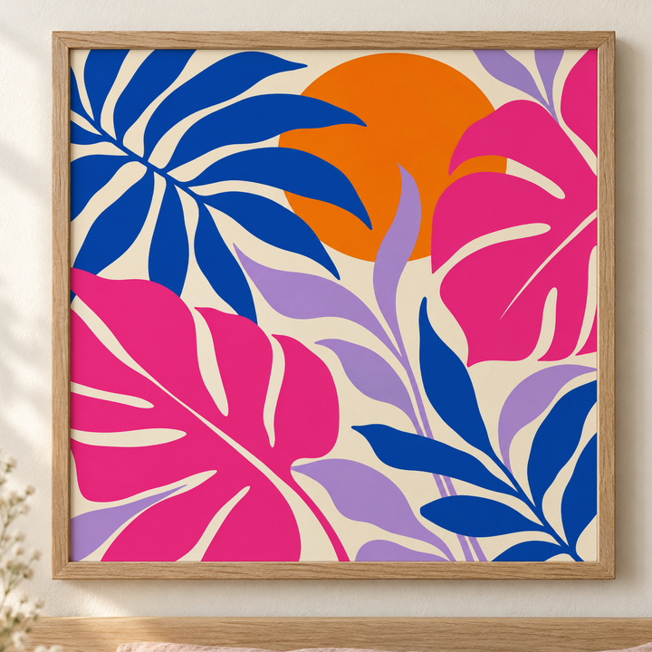 Colorful design on Framed Poster 1:1 square - Quiet Bedroom, Quiet Bedroom