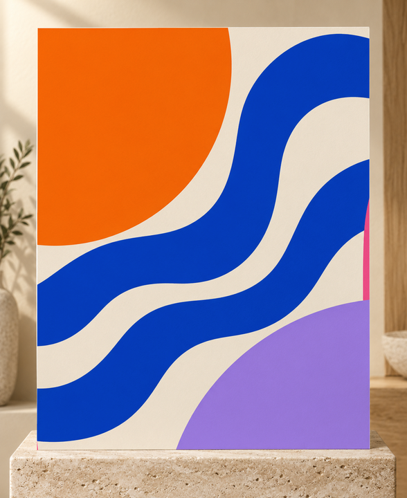 Colorful design on Matte Poster 11:14 portrait - Gallery Pedestal, Gallery Pedestal