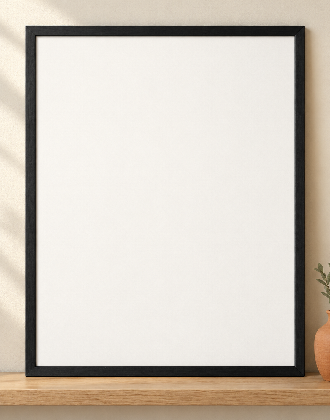Colorful design on Framed Poster 11:14 portrait - Sunny Shelf, Sunny Shelf