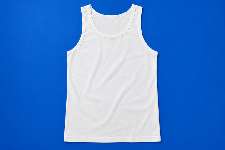Tank Top - Cobalt Flat Lay Mockup mockup template