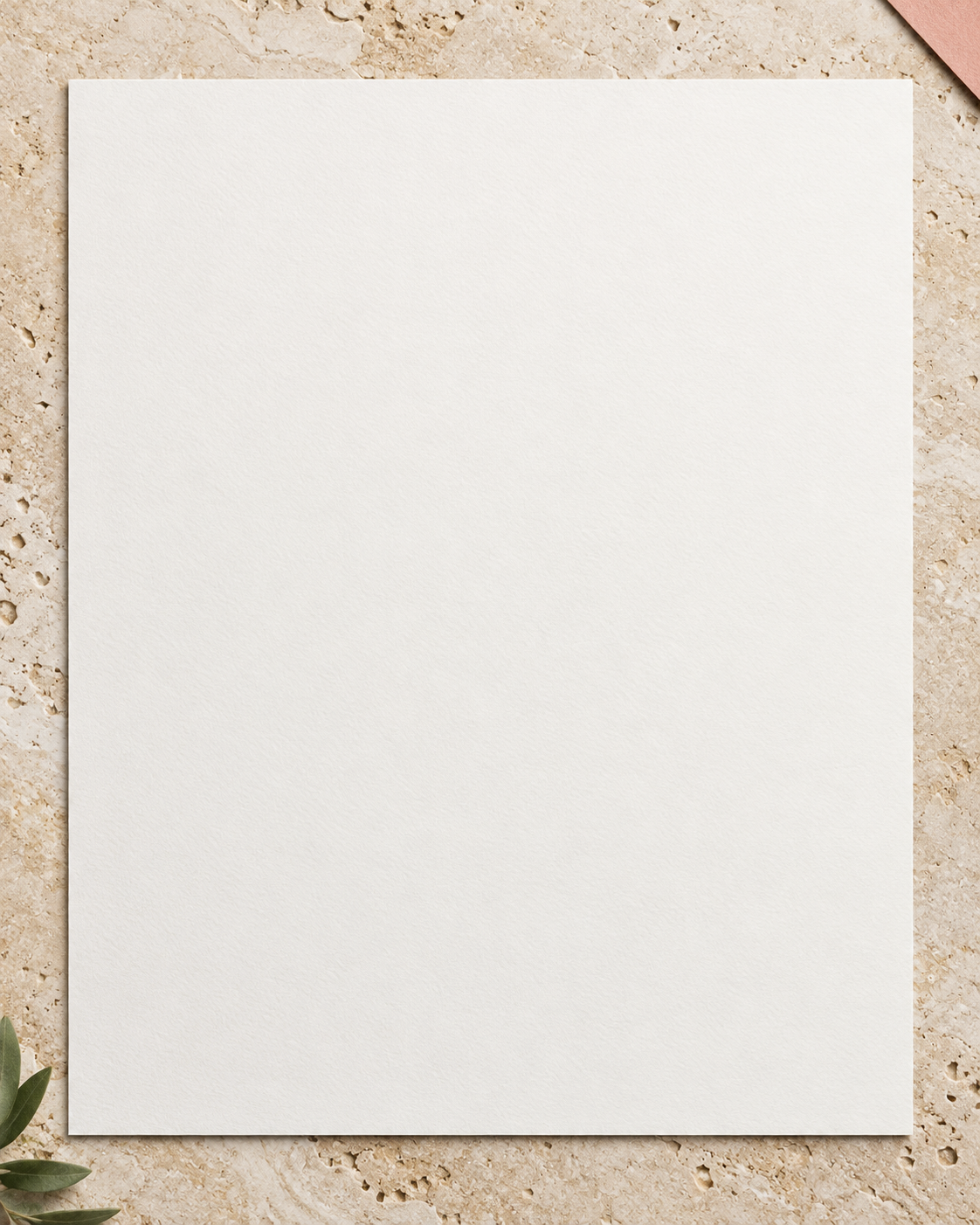 Colorful design on Matte Poster 4:5 portrait - Travertine Flat Lay, Travertine Flat Lay