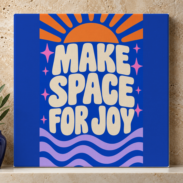Colorful design on Stretched Canvas 1:1 square - Travertine Gallery, Travertine Gallery