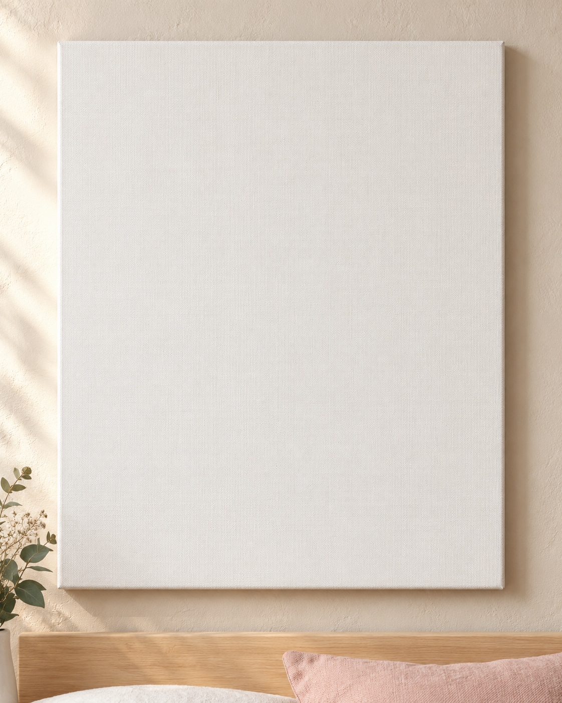 Colorful design on Stretched Canvas 4:5 portrait - Quiet Bedroom, Quiet Bedroom