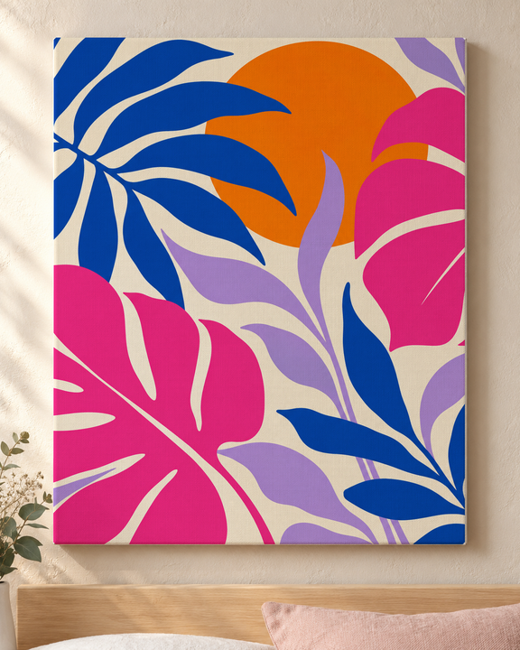 Colorful design on Stretched Canvas 4:5 portrait - Quiet Bedroom, Quiet Bedroom