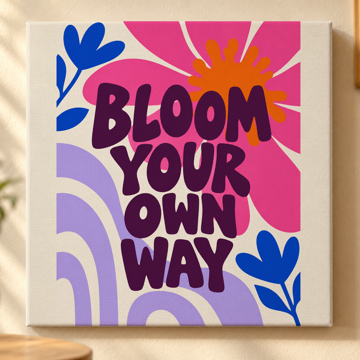 Colorful design on Stretched Canvas 1:1 square - Bright Cafe Wall, Bright Cafe Wall