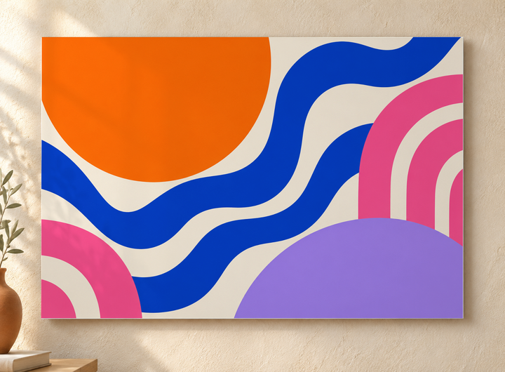 Colorful design on Metal Print 3:2 landscape - Sunlit Plaster, Sunlit Plaster
