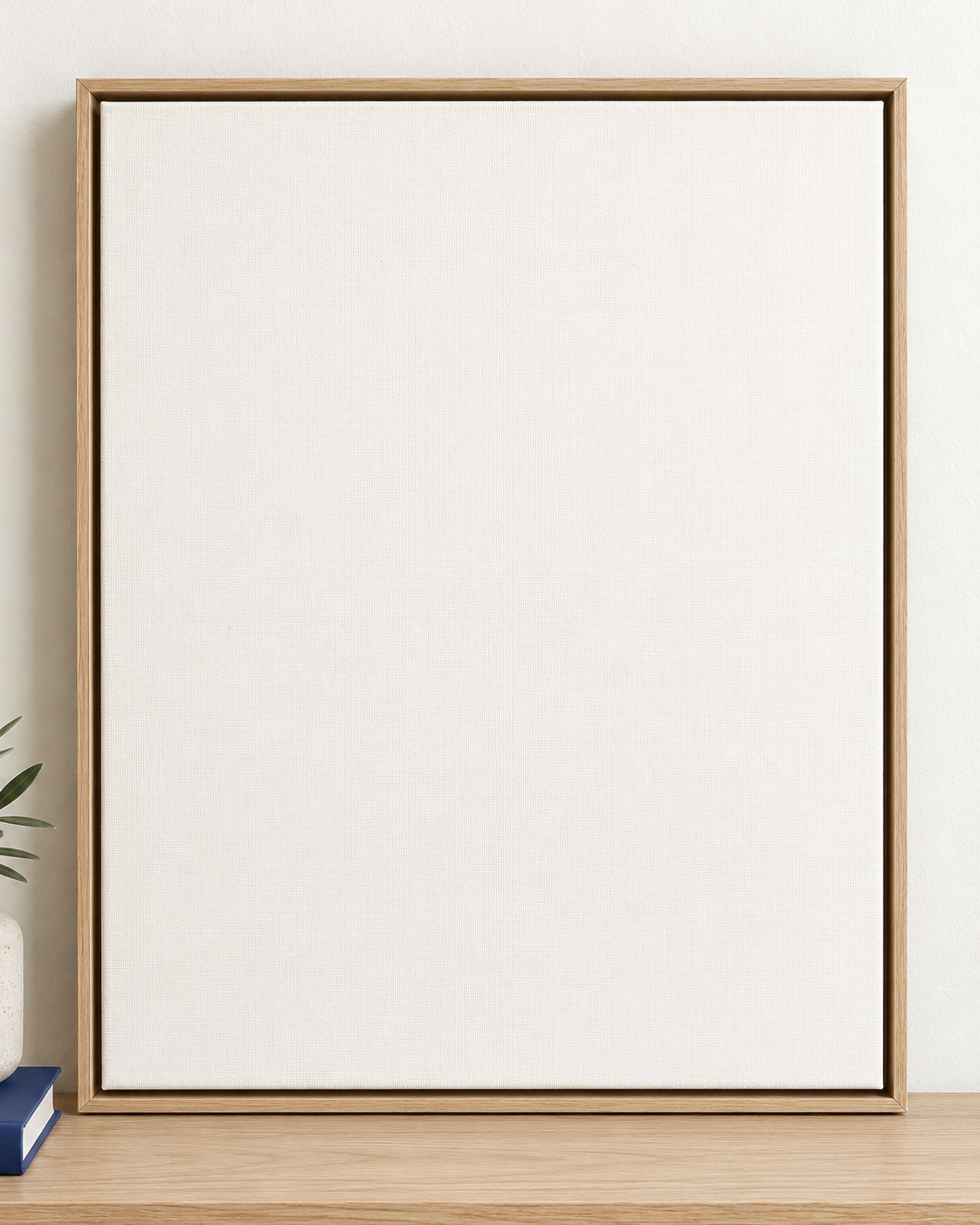 Colorful design on Framed Canvas 4:5 portrait - Oak Console, Oak Console