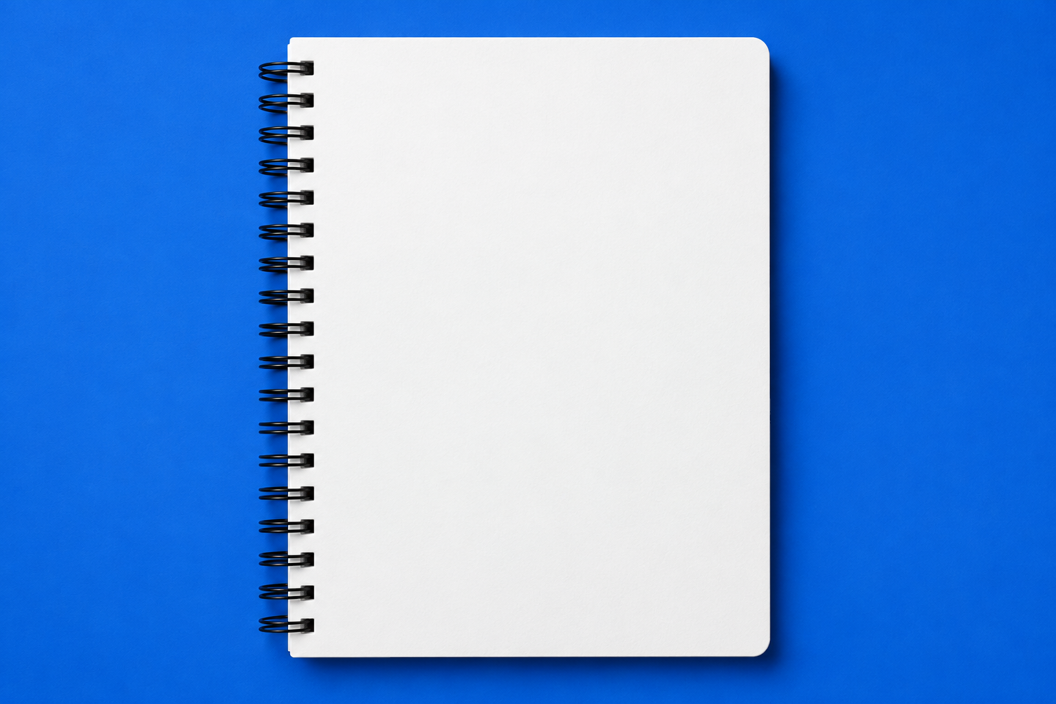 Spiral Notebook - Cobalt Desk Mockup mockup template preview