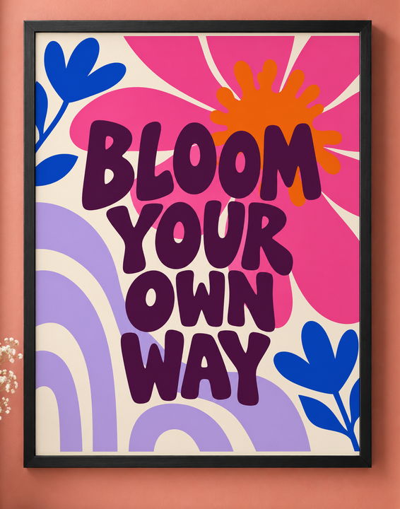 Colorful design on Framed Poster 11:14 portrait - Coral Niche, Coral Niche
