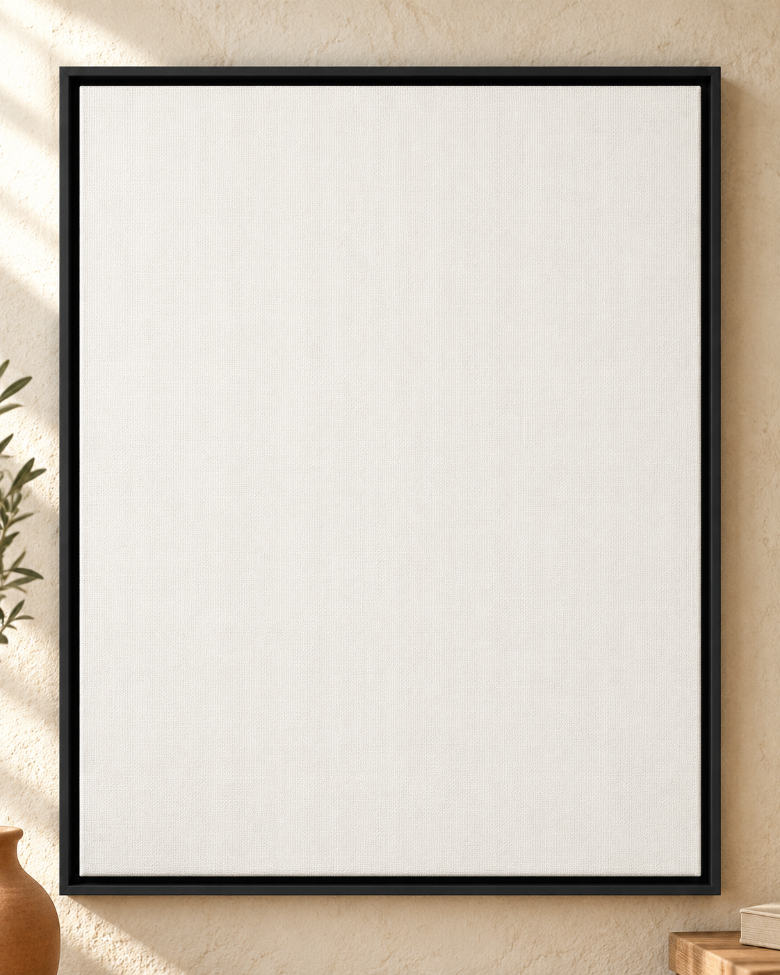Colorful design on Framed Canvas 4:5 portrait - Sunlit Plaster, Sunlit Plaster