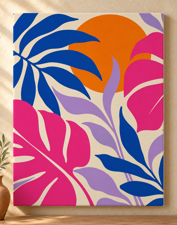Colorful design on Stretched Canvas 11:14 portrait - Sunlit Plaster, Sunlit Plaster