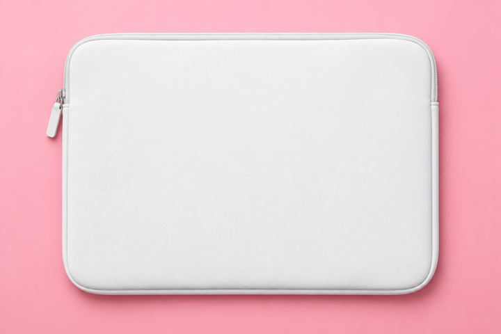 Laptop Sleeve - Pink Workspace Mockup mockup template