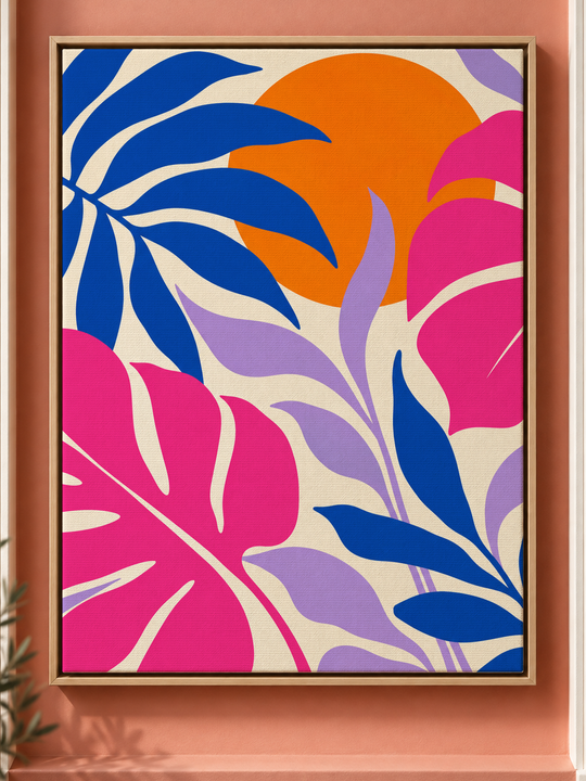 Colorful design on Framed Canvas 3:4 portrait - Coral Niche, Coral Niche