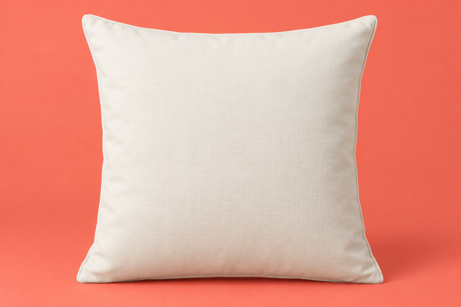 Throw Pillow - Coral Front View Mockup mockup template preview