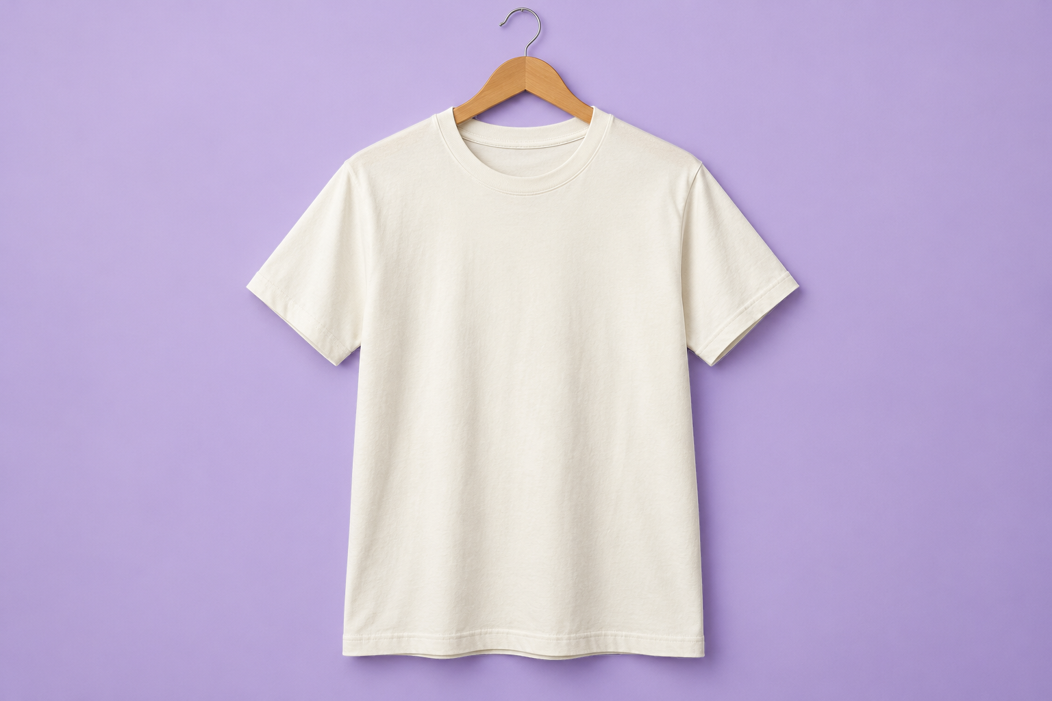 Classic T-Shirt - Lavender Hanging Scene Mockup mockup template preview