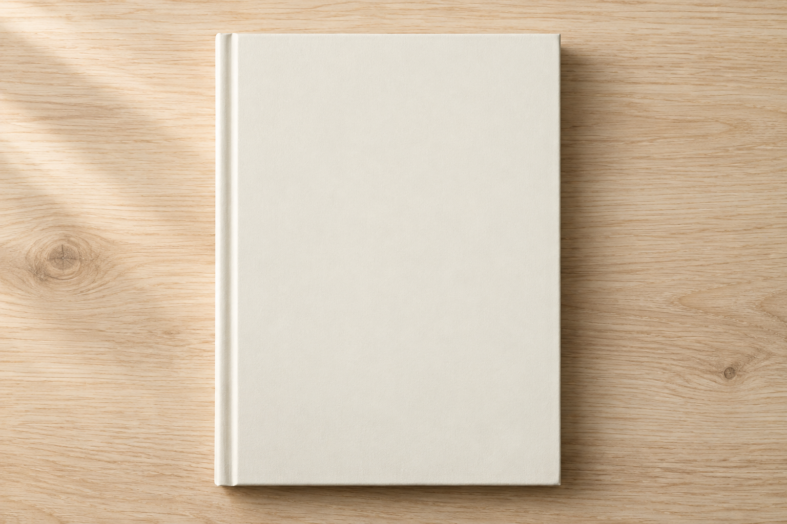 Hardcover Journal, blank product shown in front cover from overhead.