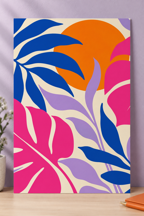 Colorful design on Matte Poster 2:3 portrait - Lavender Workspace, Lavender Workspace