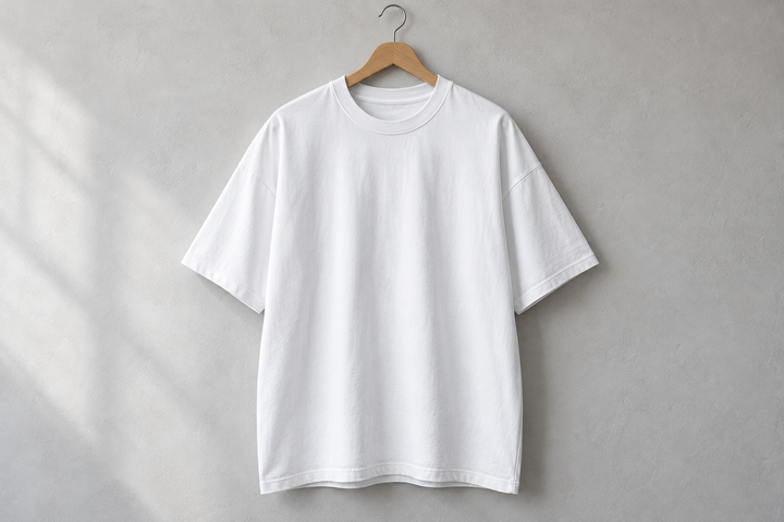 Oversized T-Shirt, blank product shown in front-facing studio shirt.