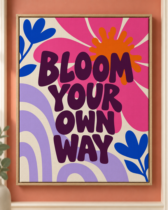 Colorful design on Framed Canvas 4:5 portrait - Coral Niche, Coral Niche