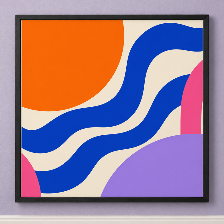 Colorful design on Framed Poster 1:1 square - Lavender Gallery, Lavender Gallery