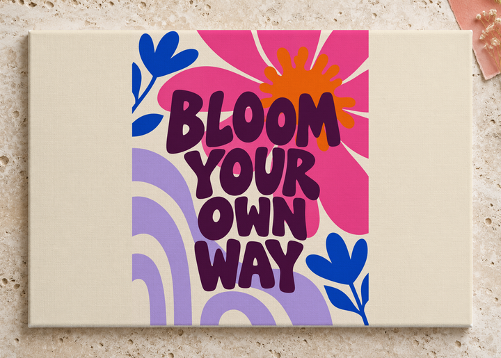 Colorful design on Stretched Canvas 3:2 landscape - Travertine Flat Lay, Travertine Flat Lay