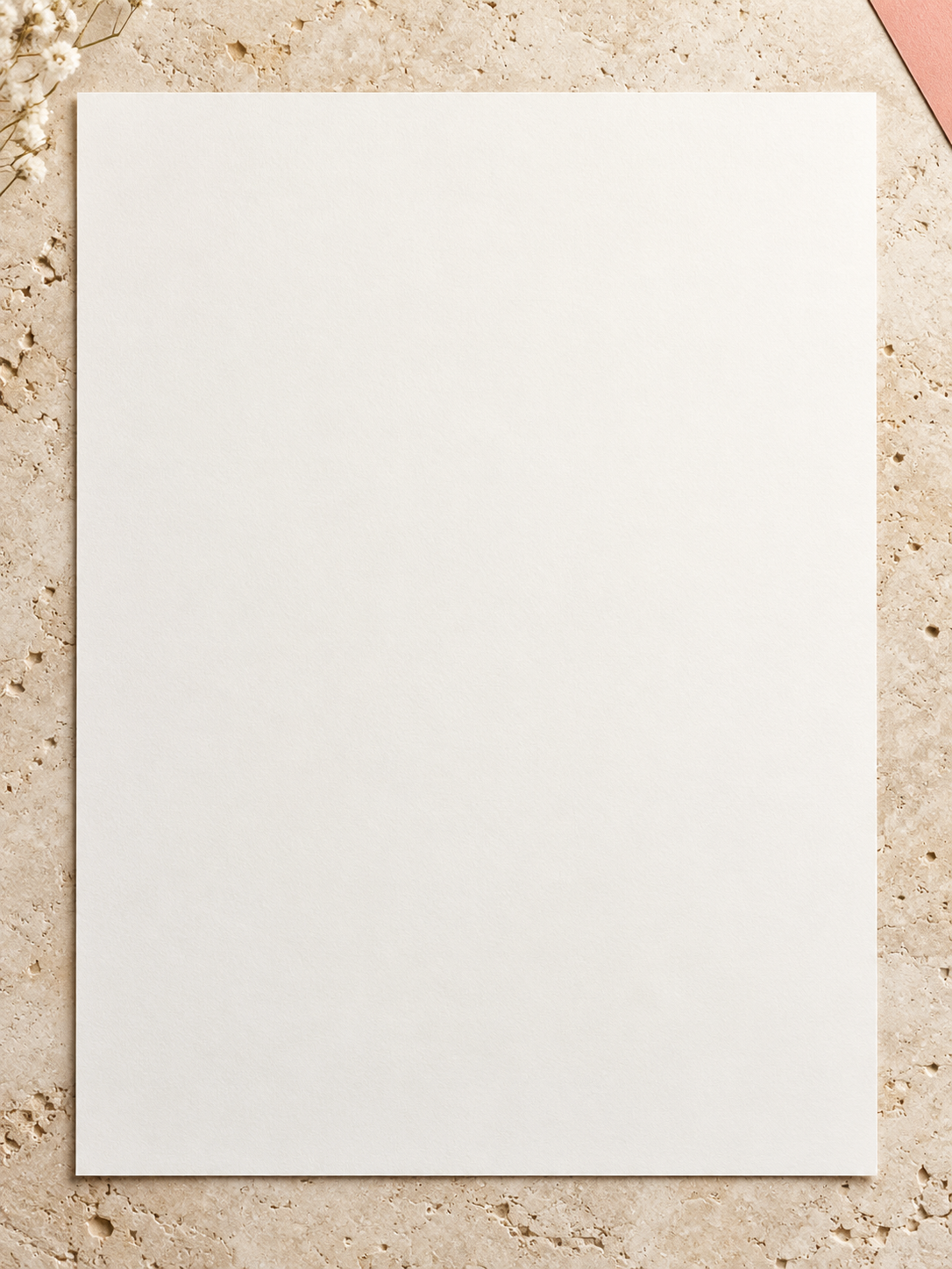 Colorful design on Matte Poster 3:4 portrait - Travertine Flat Lay, Travertine Flat Lay