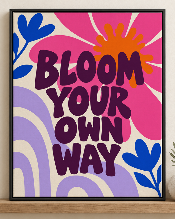 Colorful design on Framed Canvas 4:5 portrait - Gallery Shelf, Gallery Shelf