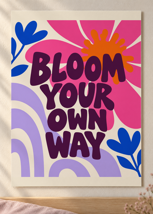 Colorful design on Matte Poster 5:7 portrait - Quiet Bedroom, Quiet Bedroom
