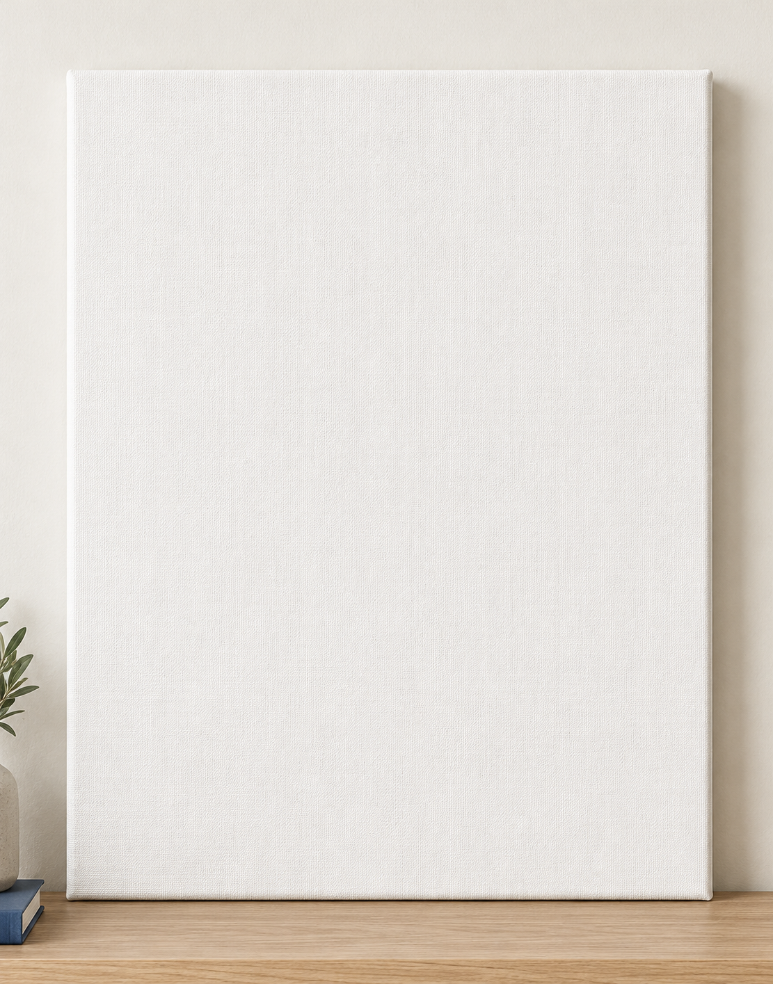 Colorful design on Stretched Canvas 11:14 portrait - Oak Console, Oak Console