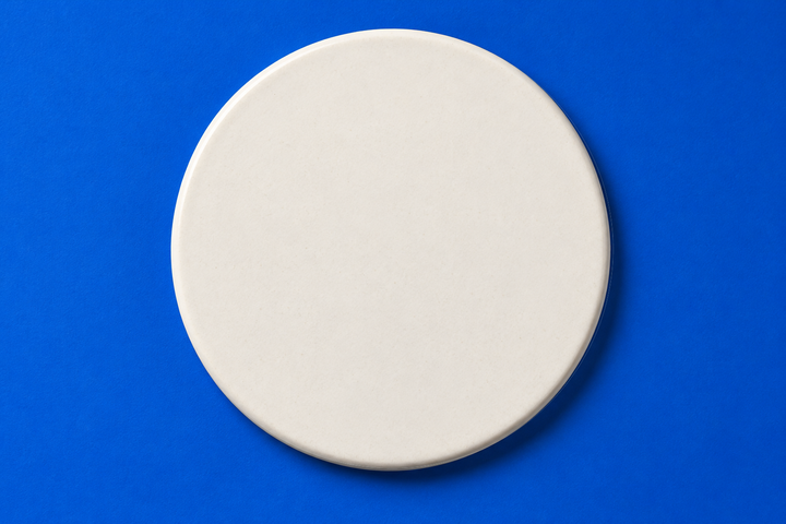 Ceramic Coaster - Cobalt Flat Lay Mockup mockup template