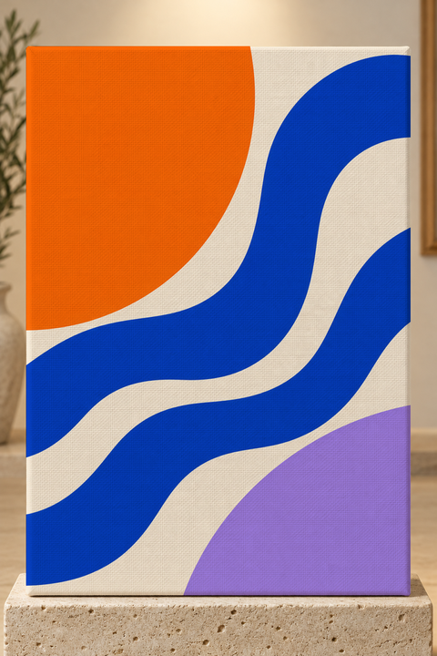 Colorful design on Stretched Canvas 7:10 portrait - Gallery Pedestal, Gallery Pedestal