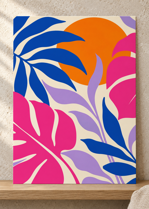 Colorful design on Matte Poster 5:7 portrait - Stone Reading Nook, Stone Reading Nook