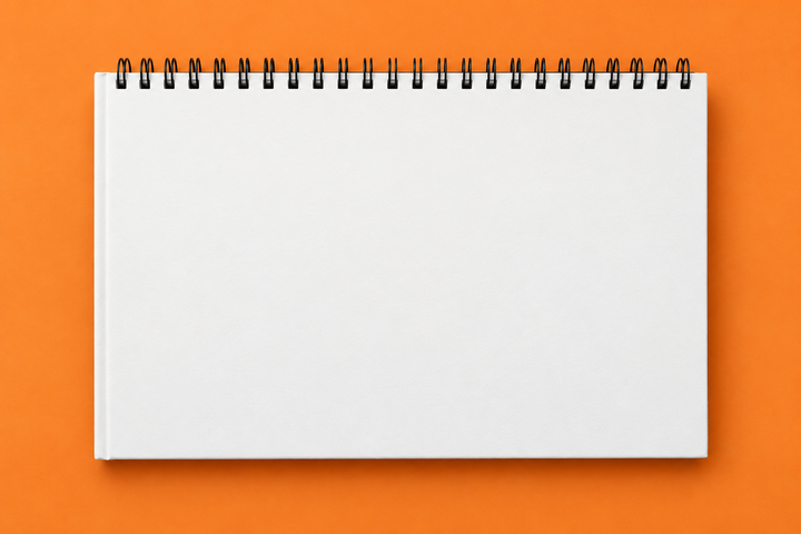 Sketchbook - Orange Workspace Mockup mockup template