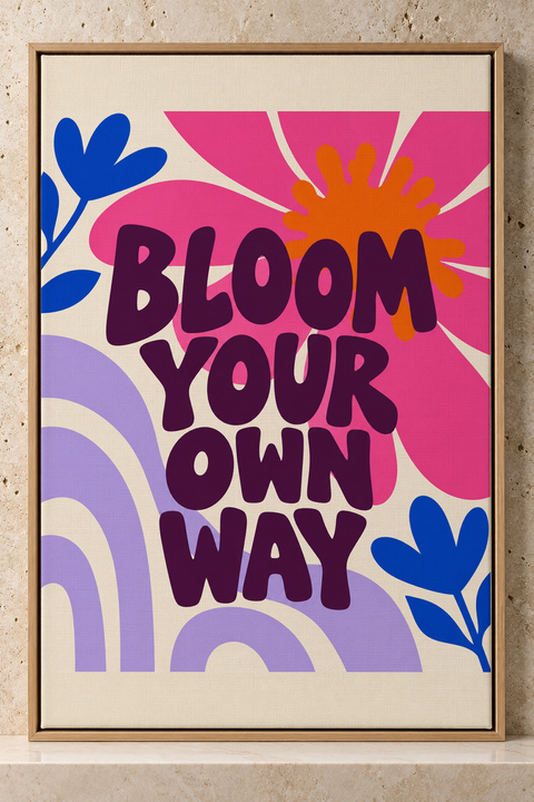 Colorful design on Framed Canvas 2:3 portrait - Travertine Gallery, Travertine Gallery