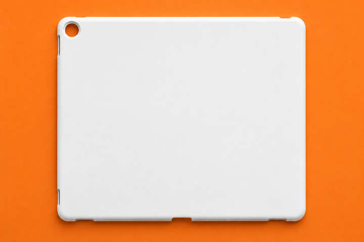 Tablet Case - Orange Back View Mockup mockup template
