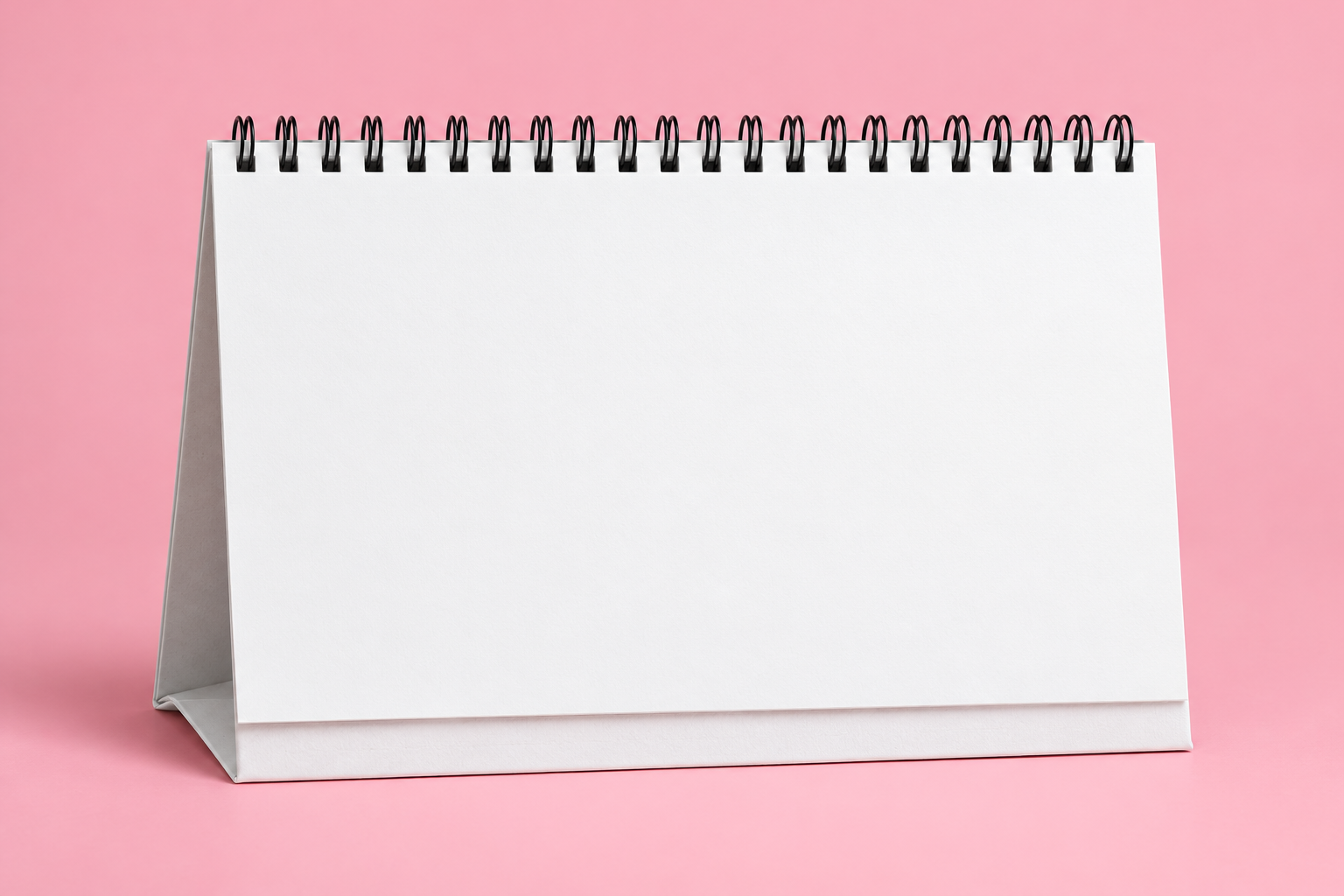 Desk Calendar - Pink Workspace Mockup mockup template preview