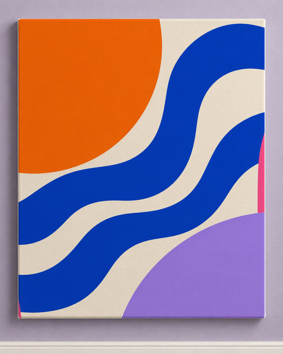 Colorful design on Stretched Canvas 4:5 portrait - Lavender Gallery, Lavender Gallery