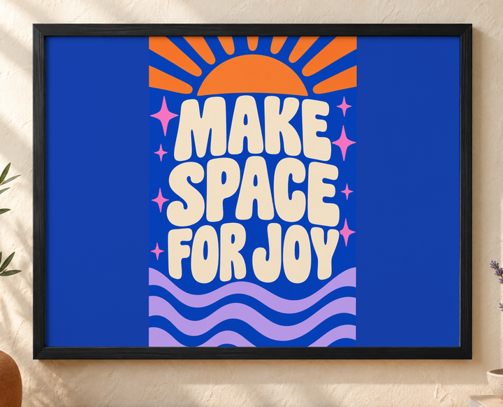 Colorful design on Framed Poster 4:3 landscape - Sunlit Plaster, Sunlit Plaster