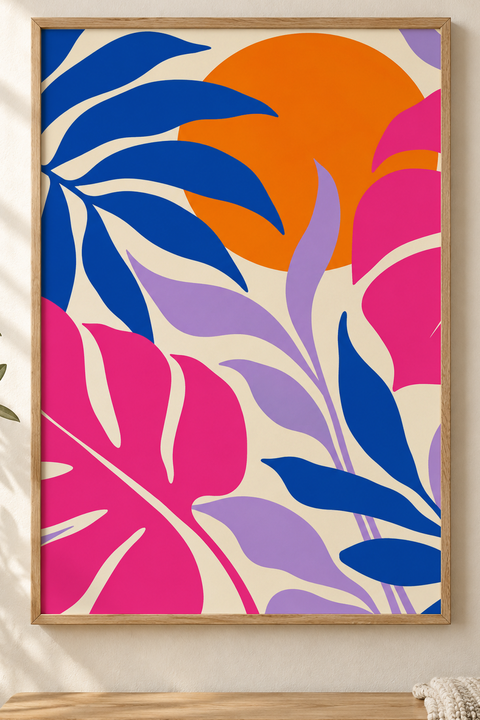 Colorful design on Framed Poster 2:3 portrait - Warm Minimal Entry, Warm Minimal Entry